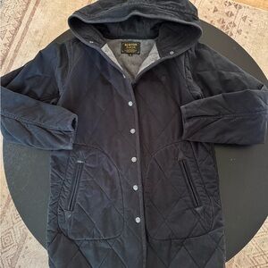 Burton Women's Black Quilted Long Coat